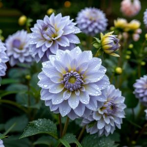 Георгин Акварель купить по цене от 680р. в интернет-магазине «Посадика» с доставкой почтой в в Мамоновое и по всей России – [изображение №1].